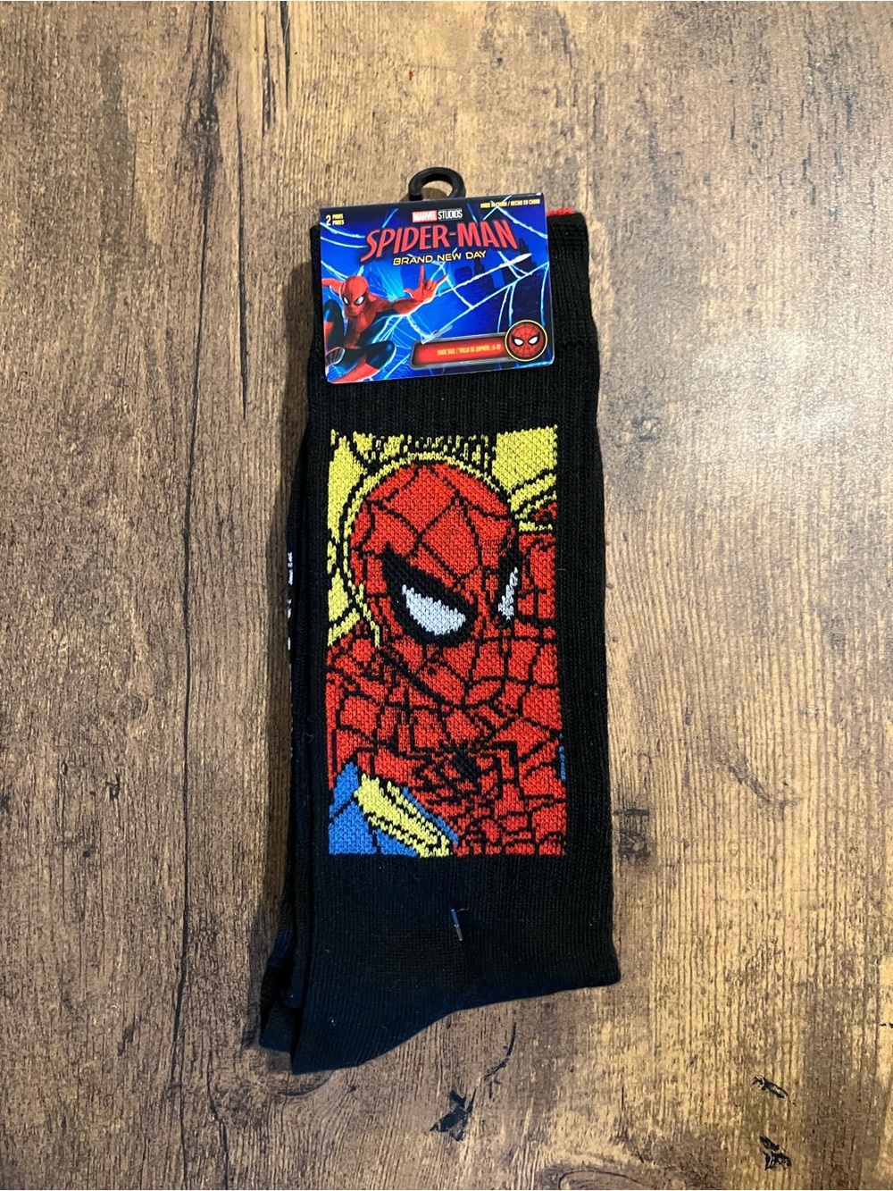 Spider-Man crew socks 2x